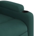 Sillón eléctrico reclinable elevable de tela verde oscuro