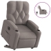 Sillón eléctrico reclinable elevable de tela gris taupe