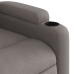 Sillón eléctrico reclinable elevable de tela gris taupe