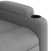 Sillón de masaje eléctrico reclinable elevable tela gris claro