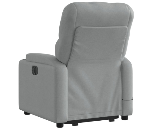 Sillón de masaje eléctrico reclinable elevable tela gris claro