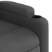 Sillón de masaje eléctrico reclinable elevable tela gris oscuro