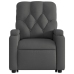 Sillón de masaje eléctrico reclinable elevable tela gris oscuro