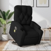 Sillón de masaje eléctrico reclinable elevable tela negro