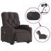 Sillón masaje eléctrico reclinable elevable tela marrón oscuro