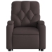 Sillón masaje eléctrico reclinable elevable tela marrón oscuro