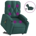 Sillón masaje eléctrico reclinable elevable tela verde oscuro