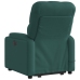 Sillón masaje eléctrico reclinable elevable tela verde oscuro