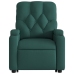 Sillón masaje eléctrico reclinable elevable tela verde oscuro