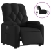 Sillón reclinable eléctrico de cuero sintético negro