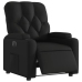 Sillón reclinable eléctrico de cuero sintético negro