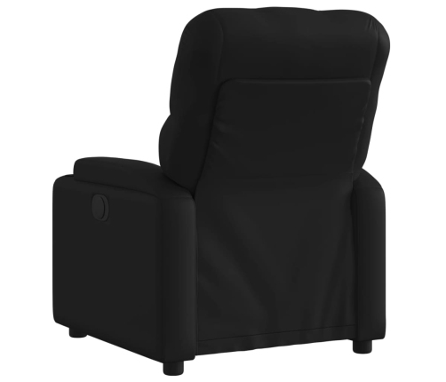 Sillón reclinable eléctrico de cuero sintético negro