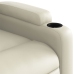 Sillón reclinable eléctrico de cuero sintético crema