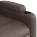 Sillón reclinable eléctrico de cuero sintético marrón