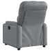 Sillón reclinable eléctrico de cuero sintético gris