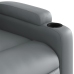 Sillón reclinable eléctrico de cuero sintético gris