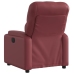 Sillón reclinable eléctrico de cuero sintético rojo tinto