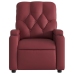 Sillón reclinable eléctrico de cuero sintético rojo tinto