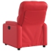 Sillón reclinable eléctrico de cuero sintético rojo