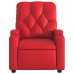 Sillón reclinable eléctrico de cuero sintético rojo