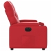 Sillón reclinable eléctrico de cuero sintético rojo