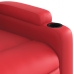 Sillón reclinable eléctrico de cuero sintético rojo