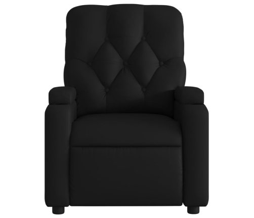 Sillón de masaje reclinable eléctrico cuero sintético negro