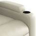 Sillón de masaje reclinable eléctrico cuero sintético crema