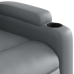 Sillón de masaje reclinable eléctrico cuero sintético gris