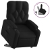 Sillón reclinable elevable cuero artificial negro