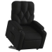 Sillón reclinable elevable cuero artificial negro