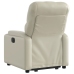 Sillón reclinable elevable cuero artificial color crema