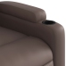 Sillón reclinable elevable cuero sintético marrón