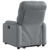 Sillón reclinable elevable cuero artificial gris