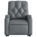 Sillón reclinable elevable cuero artificial gris