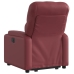 Sillón reclinable elevable cuero artificial rojo tinto