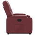 Sillón reclinable elevable cuero artificial rojo tinto