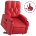 Sillón reclinable elevable cuero artificial rojo