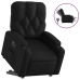 Sillón reclinable y elevable eléctrico cuero sintético negro