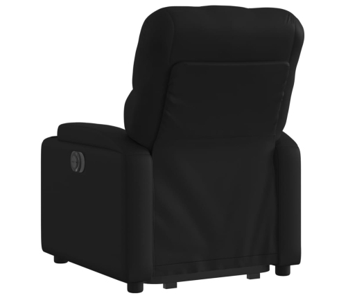 Sillón reclinable y elevable eléctrico cuero sintético negro