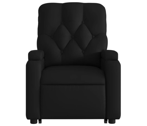 Sillón reclinable y elevable eléctrico cuero sintético negro