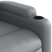 Sillón reclinable elevable eléctrico de cuero sintético gris