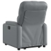 Sillón reclinable elevable eléctrico de cuero sintético gris