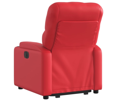 Sillón elevable eléctrico cuero artificial rojo