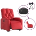 Sillón elevable eléctrico cuero artificial rojo