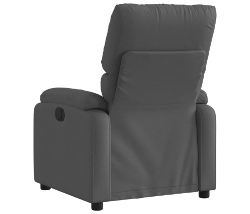 Sillón reclinable eléctrico de tela gris oscuro