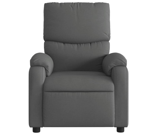 Sillón reclinable eléctrico de tela gris oscuro