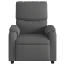 Sillón reclinable eléctrico de tela gris oscuro