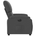 Sillón reclinable eléctrico de tela gris oscuro