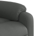 Sillón reclinable eléctrico de tela gris oscuro